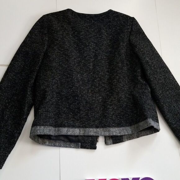 LIZ CLAIBORNE womens XL black & gray wool blend jacket - Picture 5 of 5